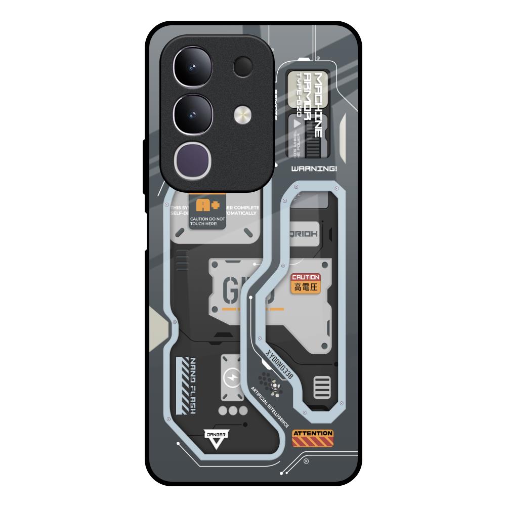 Retro Futuristic Vivo T4x 5G Glass Back Cover Online