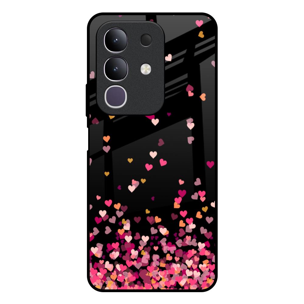 Heart Rain Fall Vivo T4x 5G Glass Back Cover Online