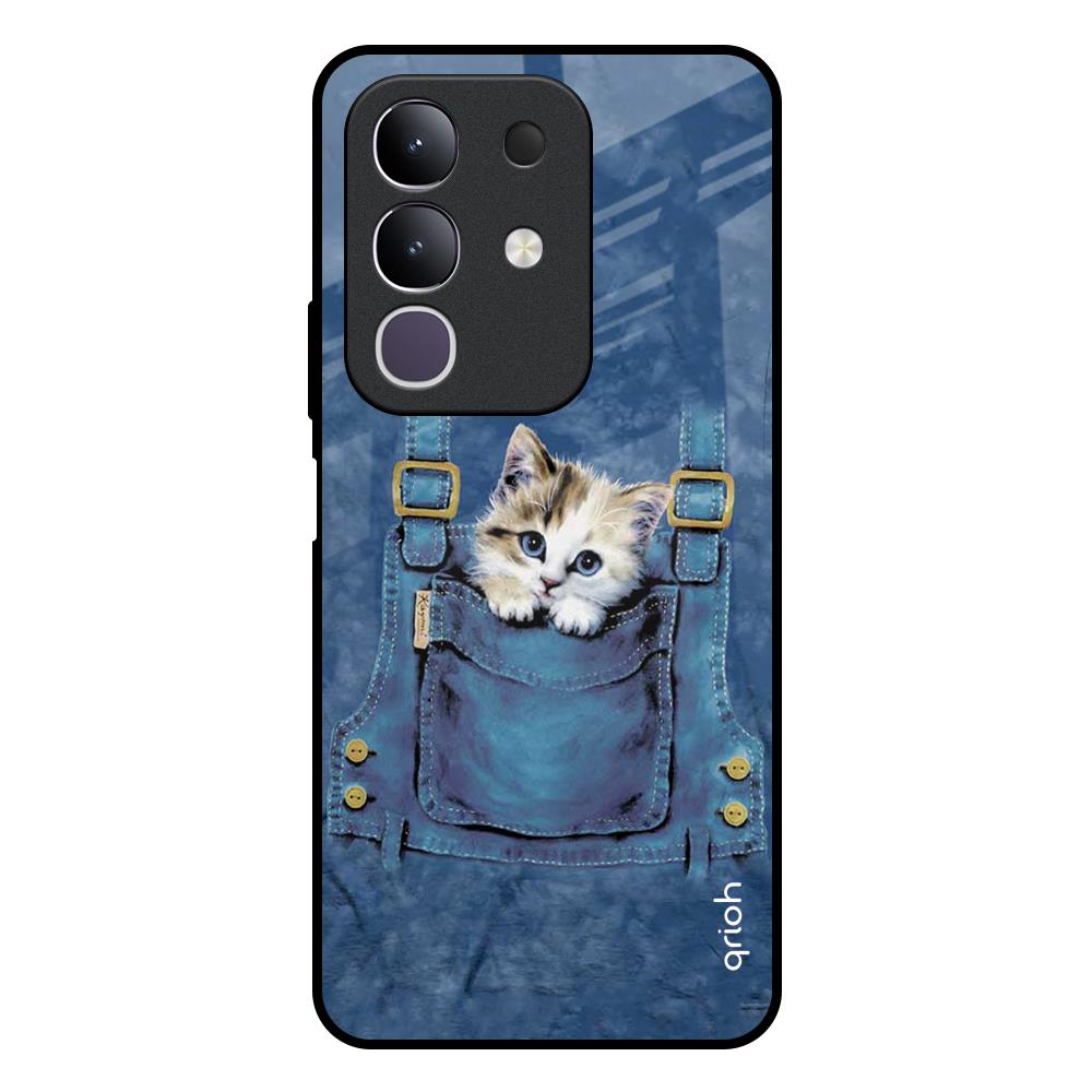 Kitty In Pocket Vivo T4x 5G Glass Back Cover Online