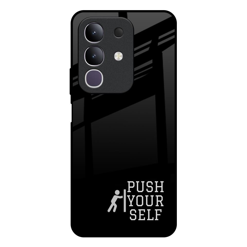 Push Your Self Vivo T4x 5G Glass Back Cover Online