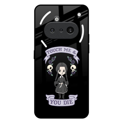 Touch Me & You Die Nothing Phone 3a Glass Back Cover Online