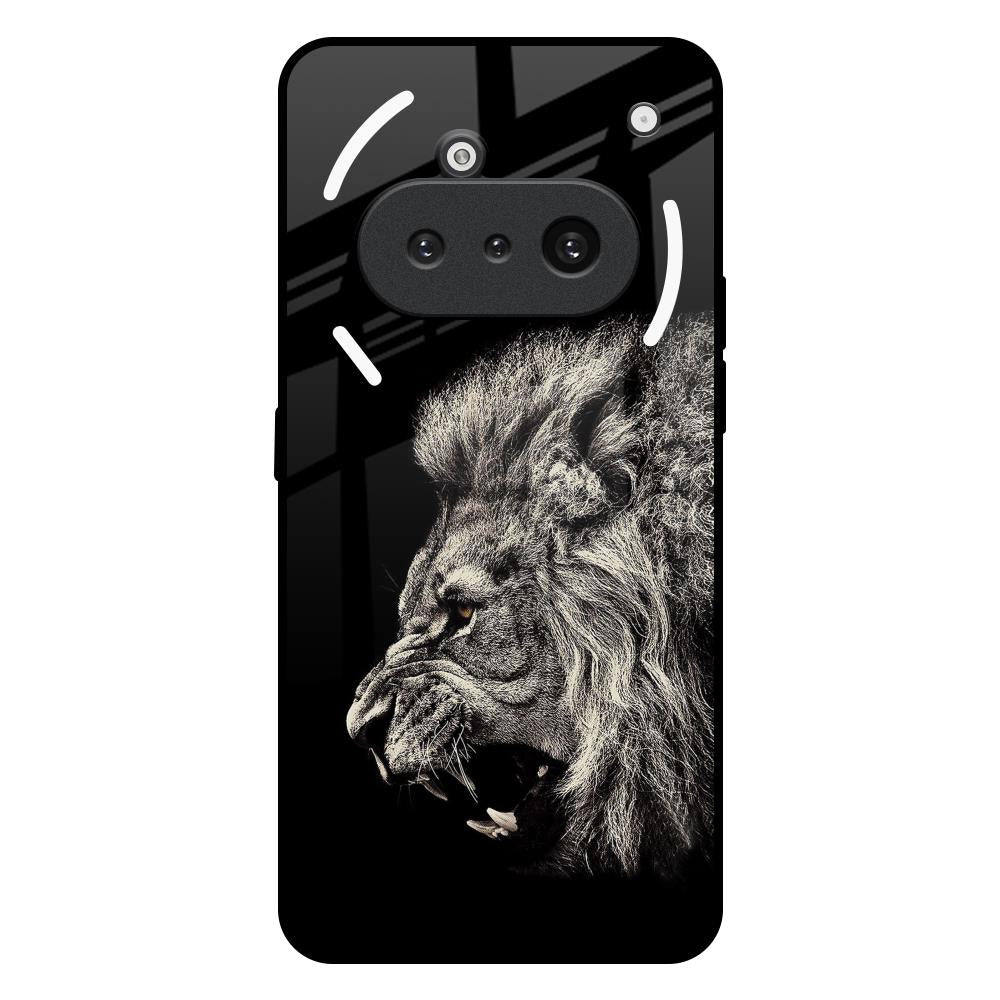 Brave Lion Nothing Phone 3a Glass Back Cover Online