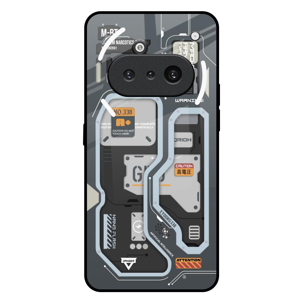Retro Futuristic Nothing Phone 3a Glass Back Cover Online