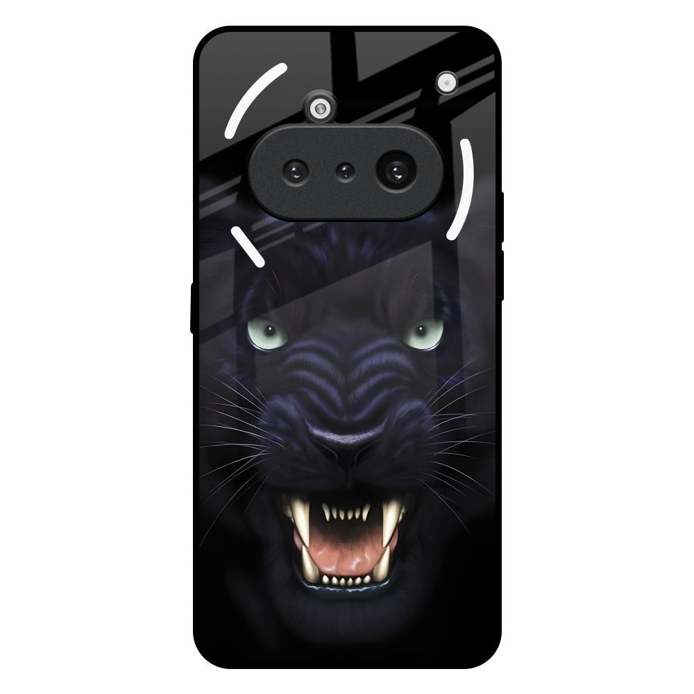 Angry Black Tiger Nothing Phone 3a Glass Back Cover Online