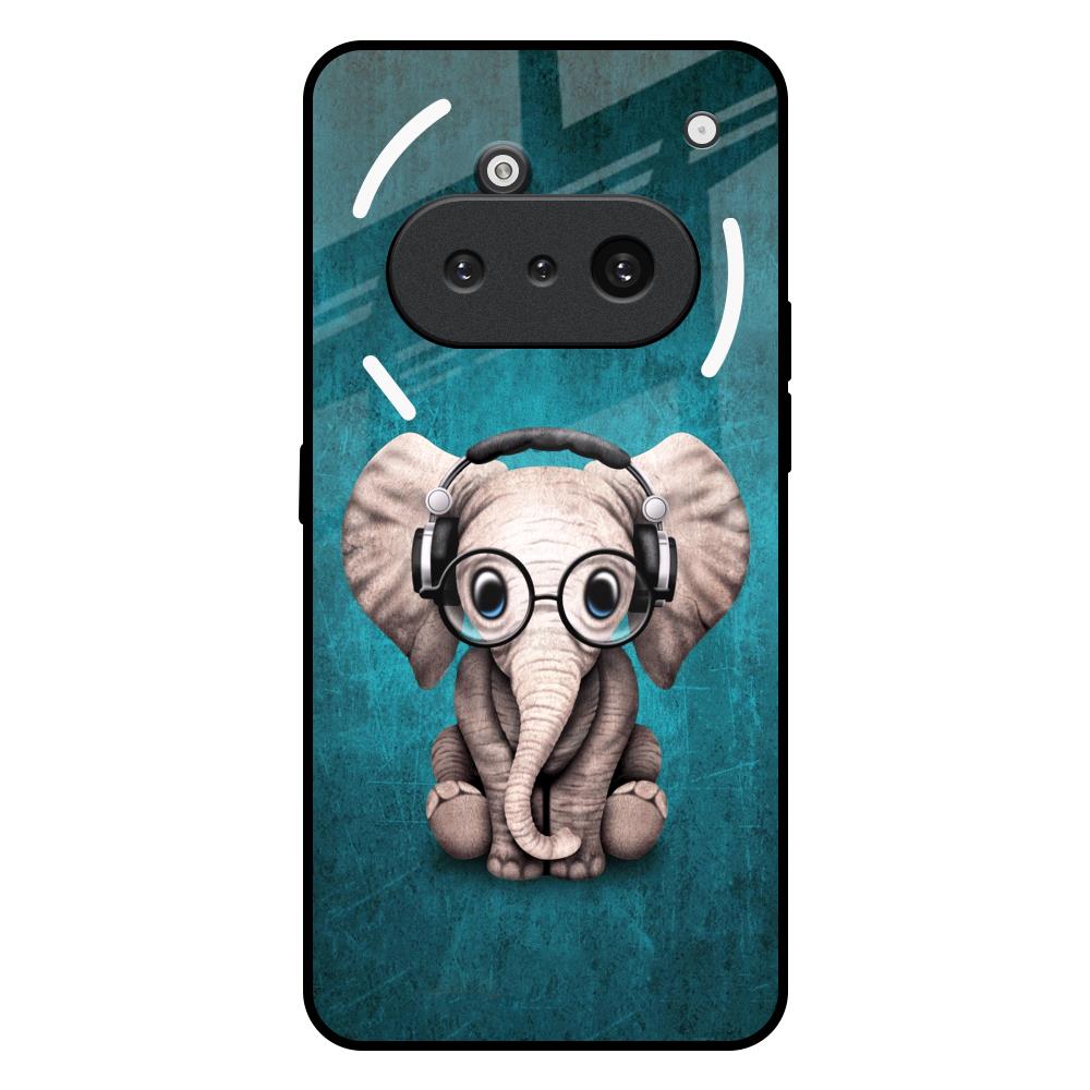 Adorable Baby Elephant Nothing Phone 3a Glass Back Cover Online