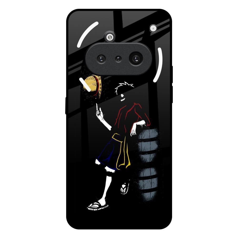 Luffy Line Art Nothing Phone 3a Glass Back Cover Online