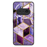 Purple Rhombus Marble Nothing Phone 3a Glass Back Cover Online