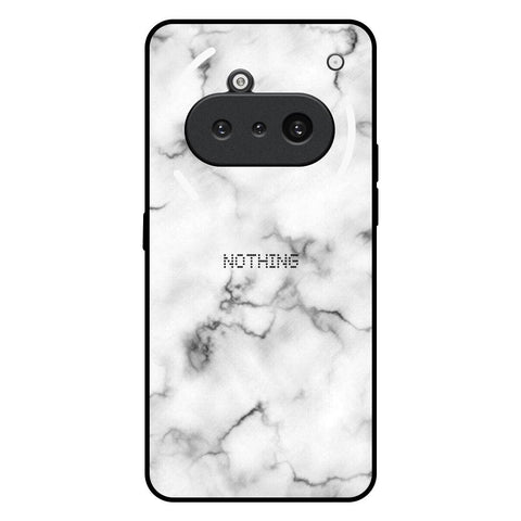 Satin White Marble Nothing Phone 3a Glass Back Cover Online