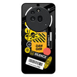 Danger Signs Nothing Phone 3a Pro Glass Back Cover Online