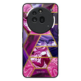 Electroplated Geometric Marble Nothing Phone 3a Pro Glass Back Cover Online