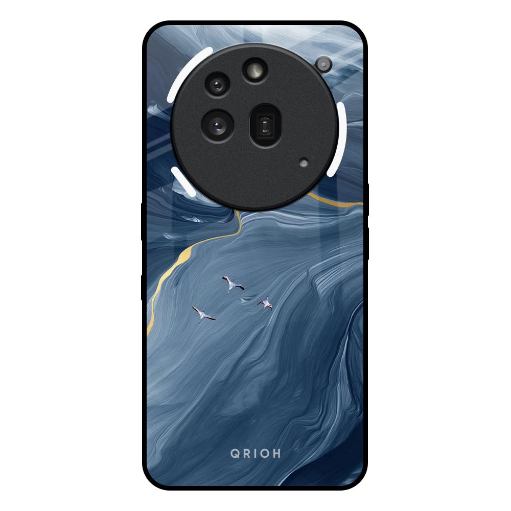 Deep Ocean Marble Nothing Phone 3a Pro Glass Back Cover Online