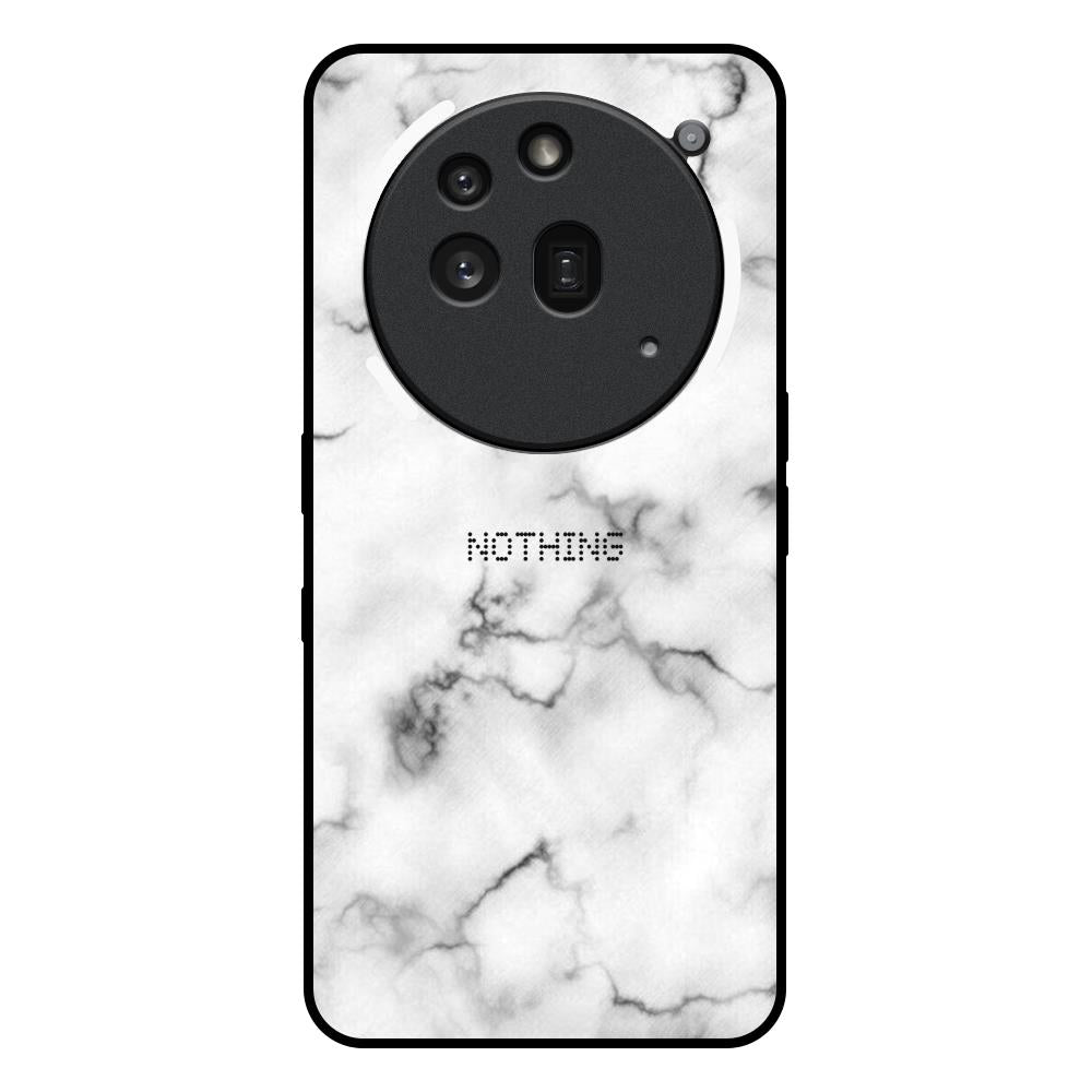 Satin White Marble Nothing Phone 3a Pro Glass Back Cover Online