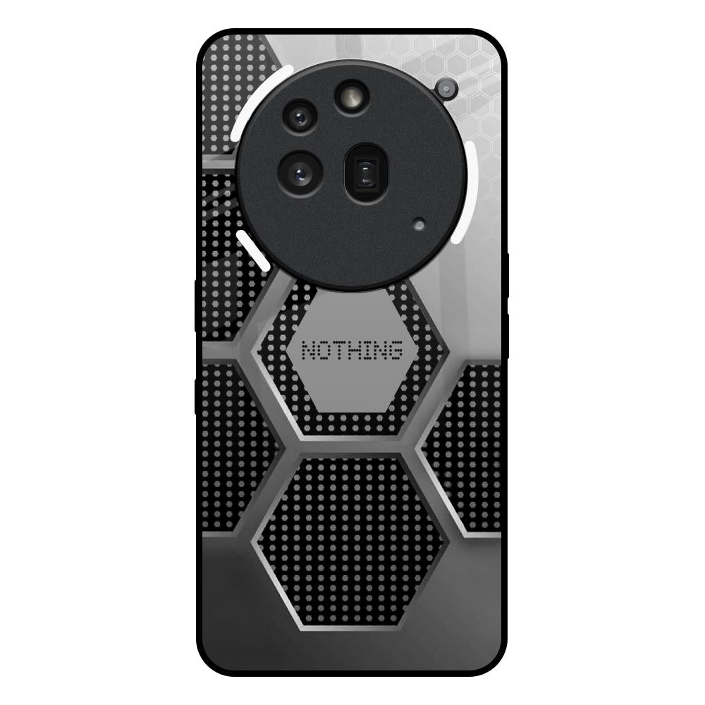 Hexagon Style Nothing Phone 3a Pro Glass Back Cover Online