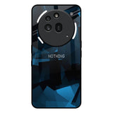 Polygonal Blue Box Nothing Phone 3a Pro Glass Back Cover Online