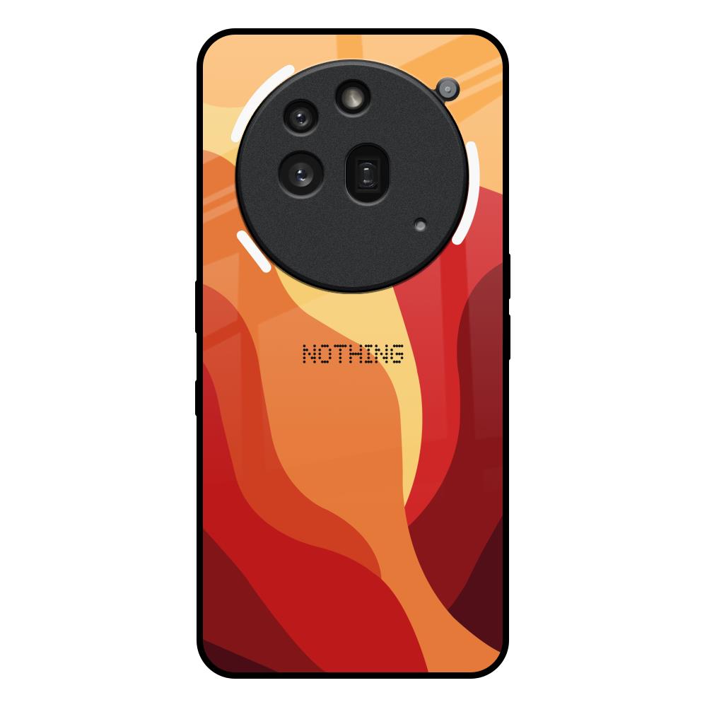 Magma Color Pattern Nothing Phone 3a Pro Glass Back Cover Online