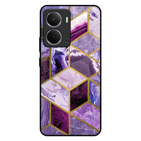 Purple Rhombus Marble Realme P3 5G Glass Back Cover Online