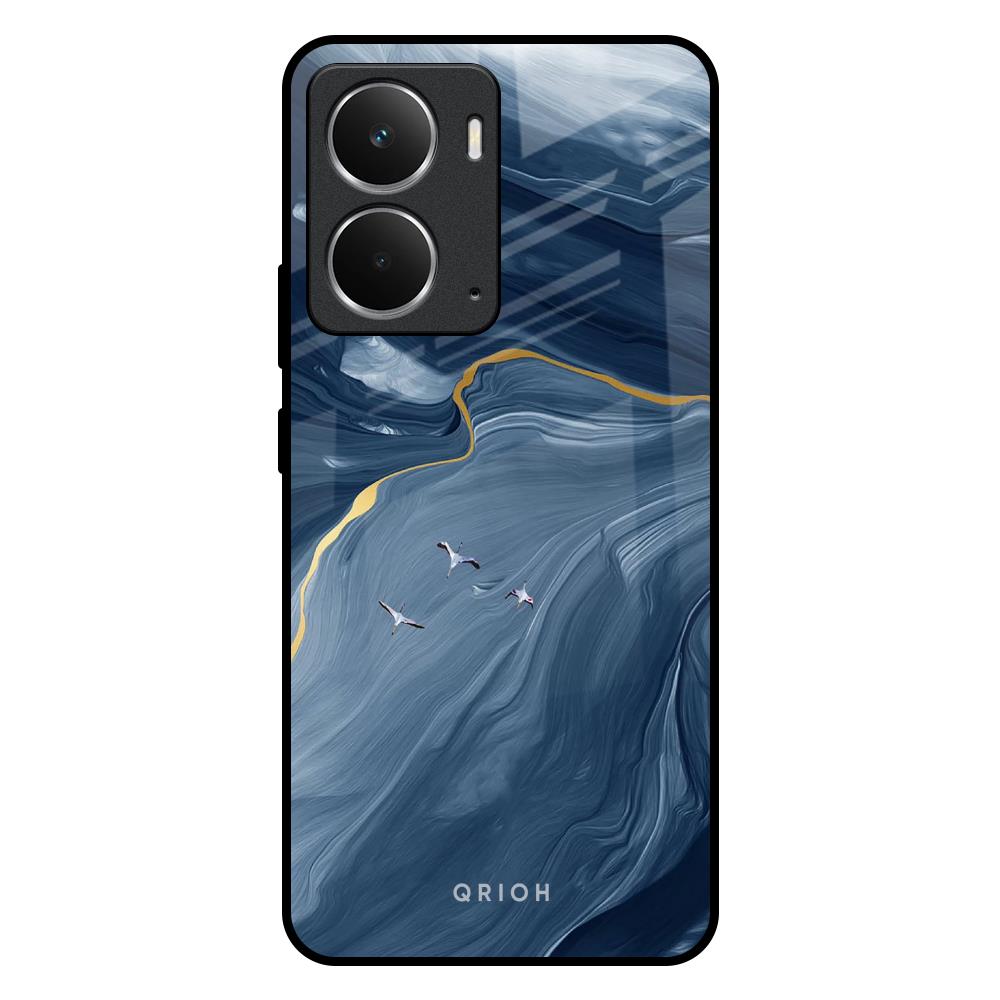 Deep Ocean Marble Glass Case for Realme P3 5G