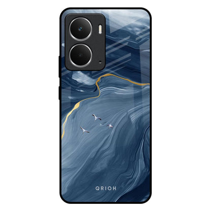 Deep Ocean Marble Glass Case for Realme P3 5G