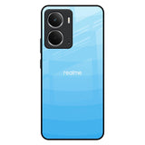 Wavy Blue Pattern Realme P3 5G Glass Back Cover Online