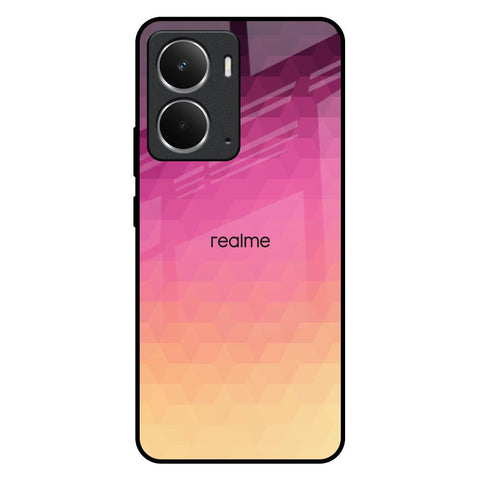 Geometric Pink Diamond Realme P3 5G Glass Back Cover Online