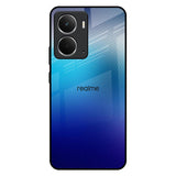 Blue Rhombus Pattern Realme P3 5G Glass Back Cover Online