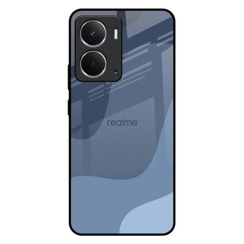 Navy Blue Ombre Realme P3 5G Glass Back Cover Online