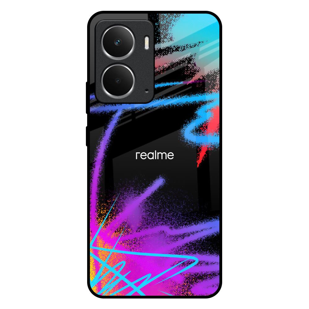 Brushy Color Realme P3 5G Glass Back Cover Online