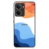 Wavy Color Pattern Realme P3 5G Glass Back Cover Online