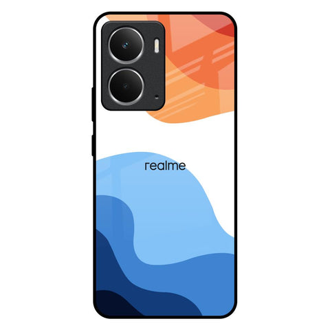 Wavy Color Pattern Realme P3 5G Glass Back Cover Online
