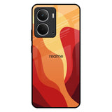 Magma Color Pattern Realme P3 5G Glass Back Cover Online
