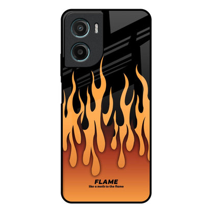 Fire Flame Motorola G05 Glass Back Cover Online