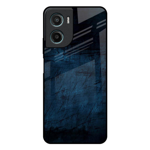 Dark Blue Grunge Motorola G05 Glass Back Cover Online