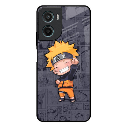 Orange Chubby Motorola G05 Glass Back Cover Online