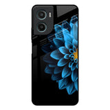 Half Blue Flower Motorola G05 Glass Back Cover Online