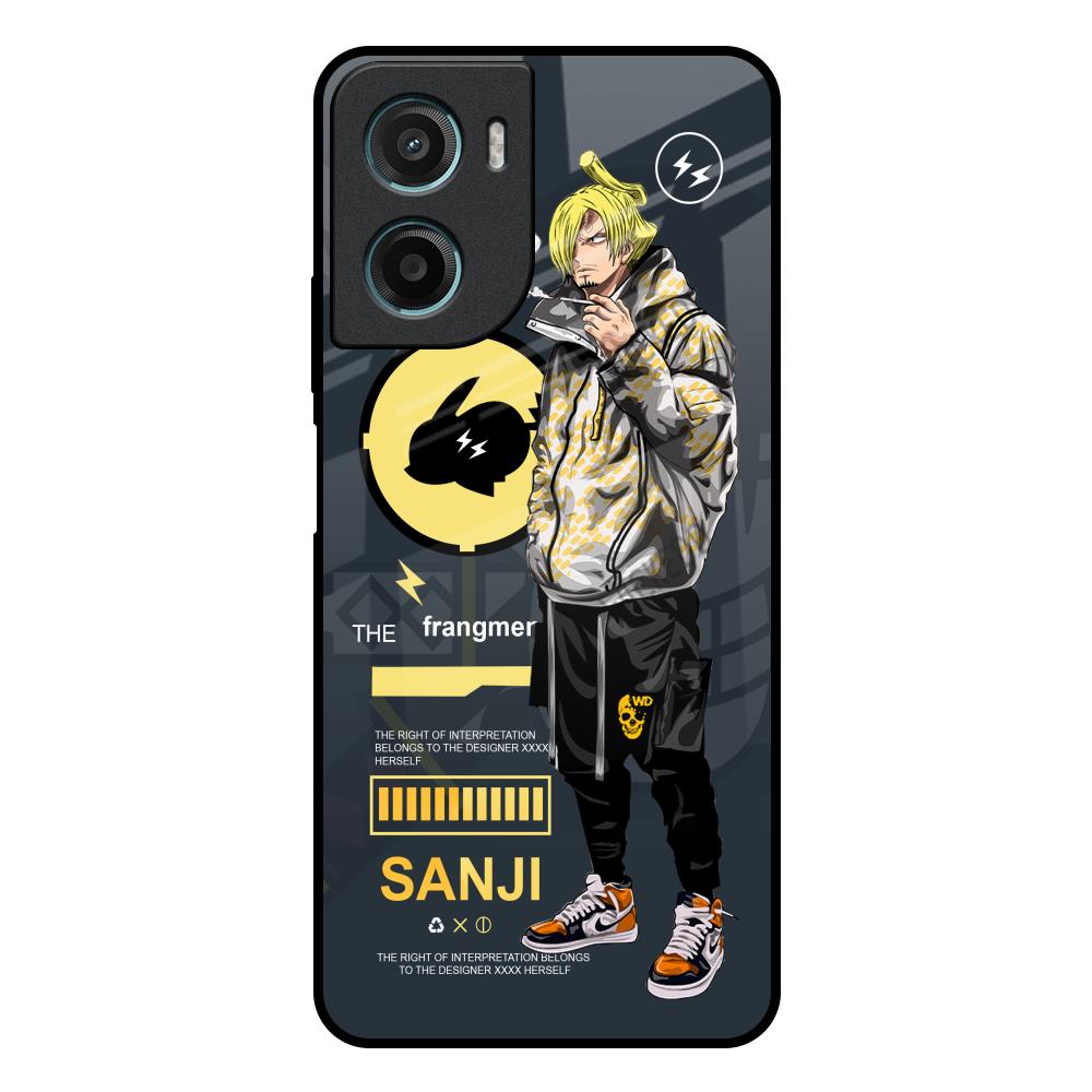 Cool Sanji Motorola G05 Glass Back Cover Online