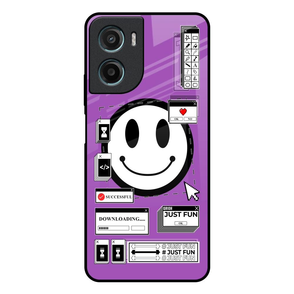 Code with Smile Motorola G05 Glass Back Cover Online