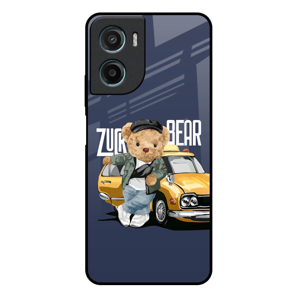 Adventurous Bear Motorola G05 Glass Back Cover Online