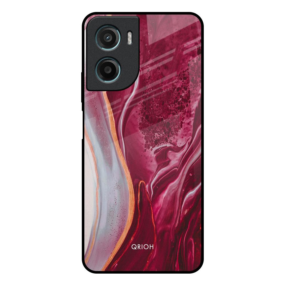Crimson Ruby Motorola G05 Glass Back Cover Online