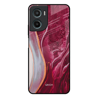 Crimson Ruby Motorola G05 Glass Back Cover Online
