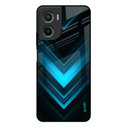 Vertical Blue Arrow Motorola G05 Glass Back Cover Online