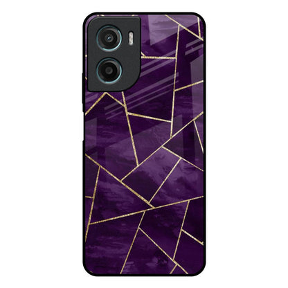 Geometric Purple Motorola G05 Glass Back Cover Online