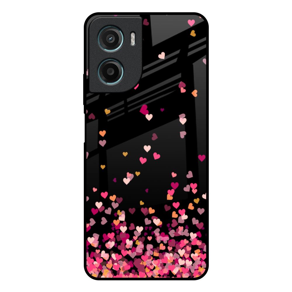 Heart Rain Fall Motorola G05 Glass Back Cover Online