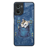 Kitty In Pocket Motorola G05 Glass Back Cover Online