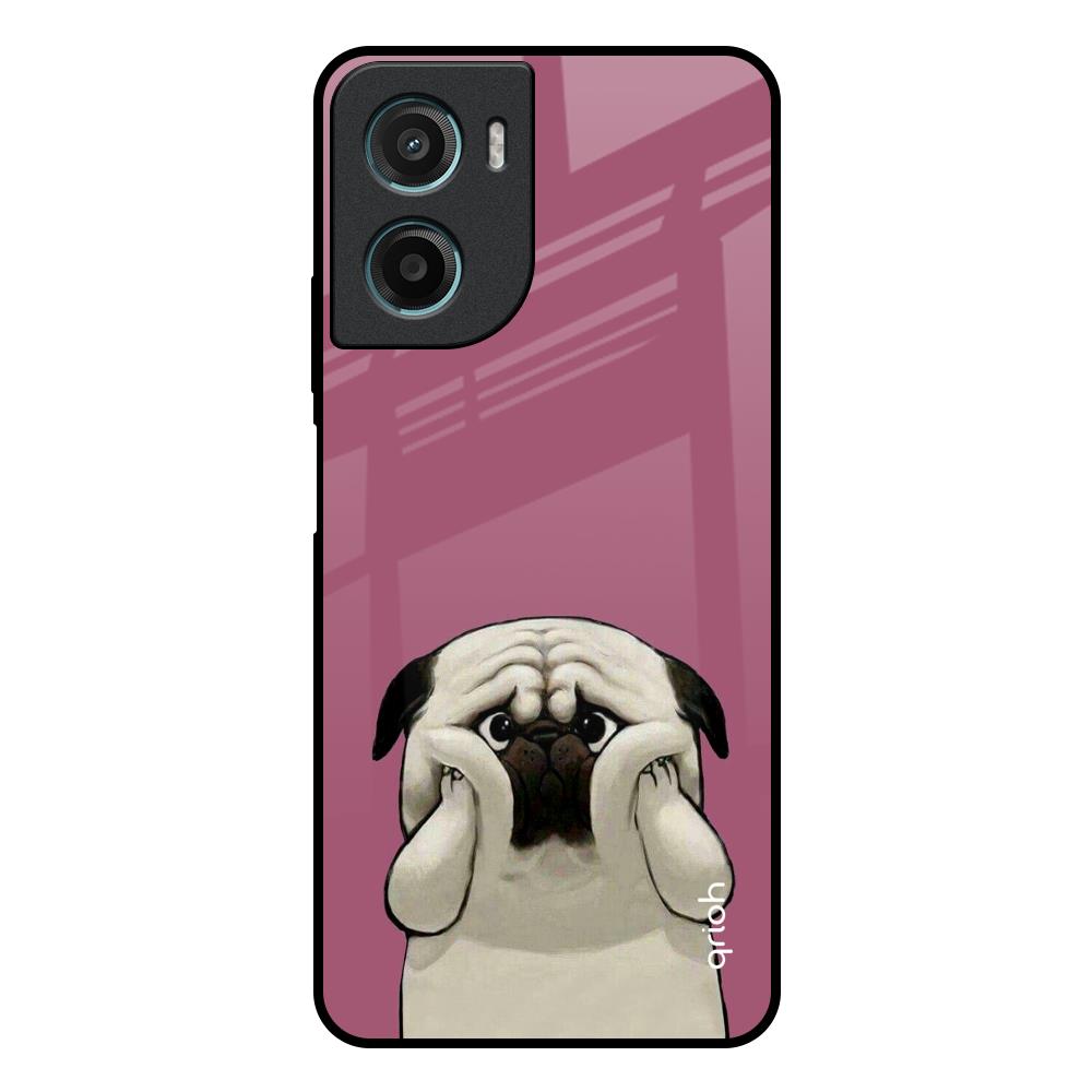 Funny Pug Face Motorola G05 Glass Back Cover Online