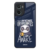 Struggling Panda Motorola G05 Glass Back Cover Online
