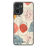 Abstract Faces Motorola G05 Glass Back Cover Online