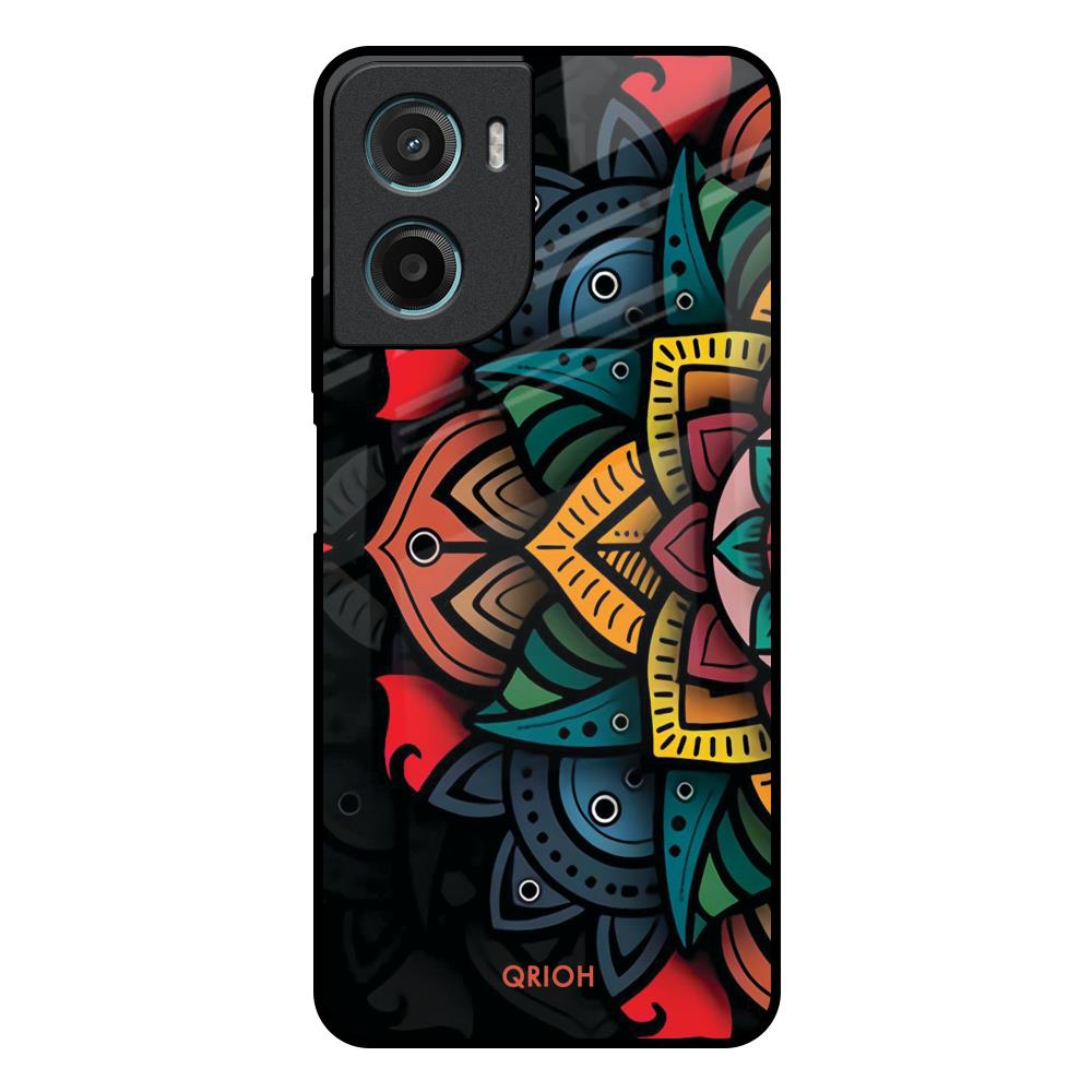 Retro Gorgeous Flower Motorola G05 Glass Back Cover Online