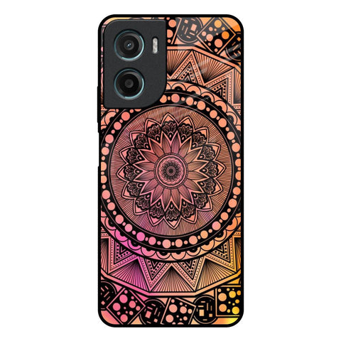 Floral Mandala Motorola G05 Glass Back Cover Online