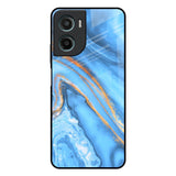 Vibrant Blue Marble Motorola G05 Glass Back Cover Online