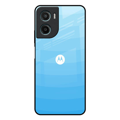 Wavy Blue Pattern Motorola G05 Glass Back Cover Online